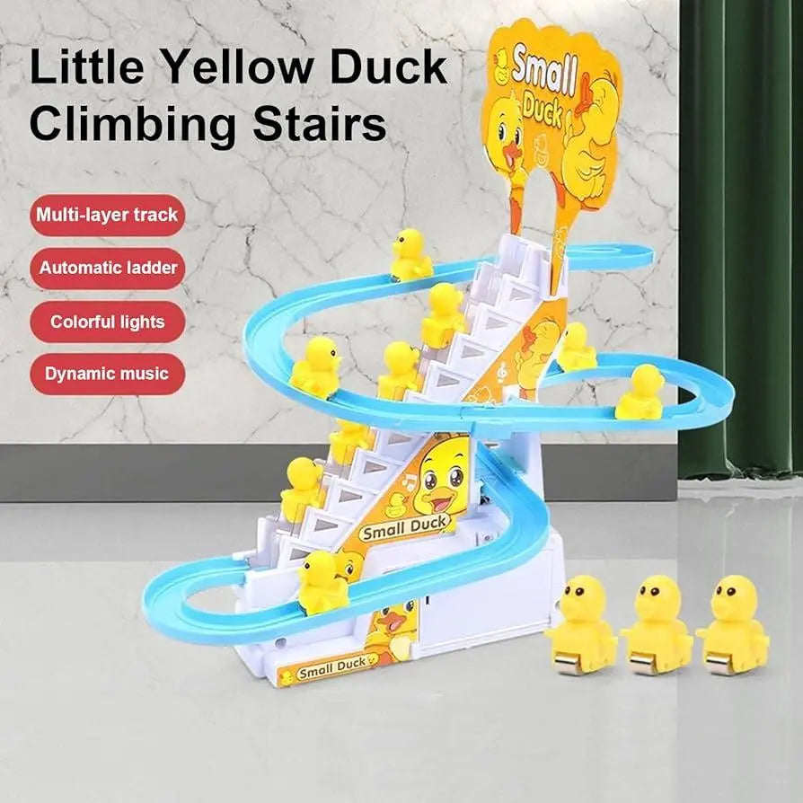Musical Duck Race Toy with Climbing Stairs & Endless Fun!