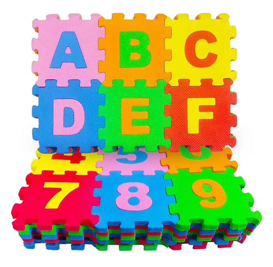 ABC & Number Foam Puzzle Mat for Kids – Educational, Soft, Interlocking Play Tiles