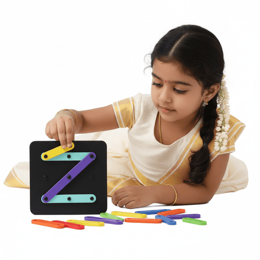 Alpha Numeric Puzzle DIY Kit | Learn ABCs & Shapes