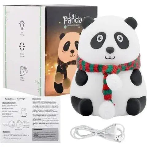 Cute Silicone Panda 7-Color Changing Rechargeable Lamp