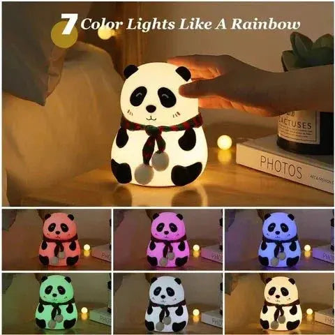 Cute Silicone Panda 7-Color Changing Rechargeable Lamp